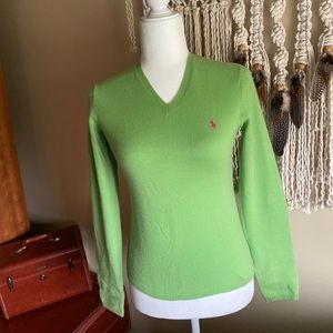 Ralph Lauren Sport Green Cashmere Sweater